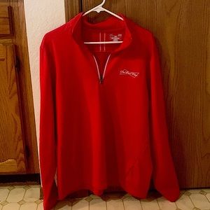 Under armor sweatshirt pullover. “The Bud Man” on front left chest. Red/Large